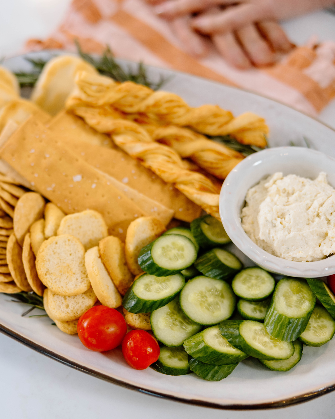 Savory Whipped Feta Board with Lemon Rosemary Garlic Salt 