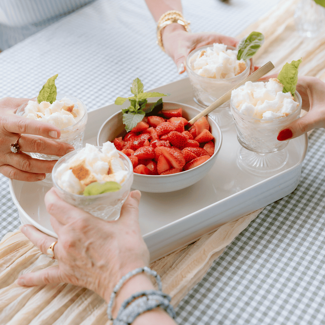 Strawberry Shortcake Parfaits with Whipped Ricotta & Lemon Sea Salt
