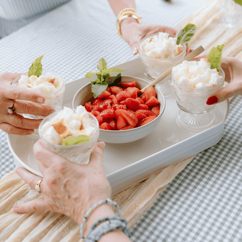Strawberry Shortcake Parfaits with Whipped Ricotta & Lemon Sea Salt