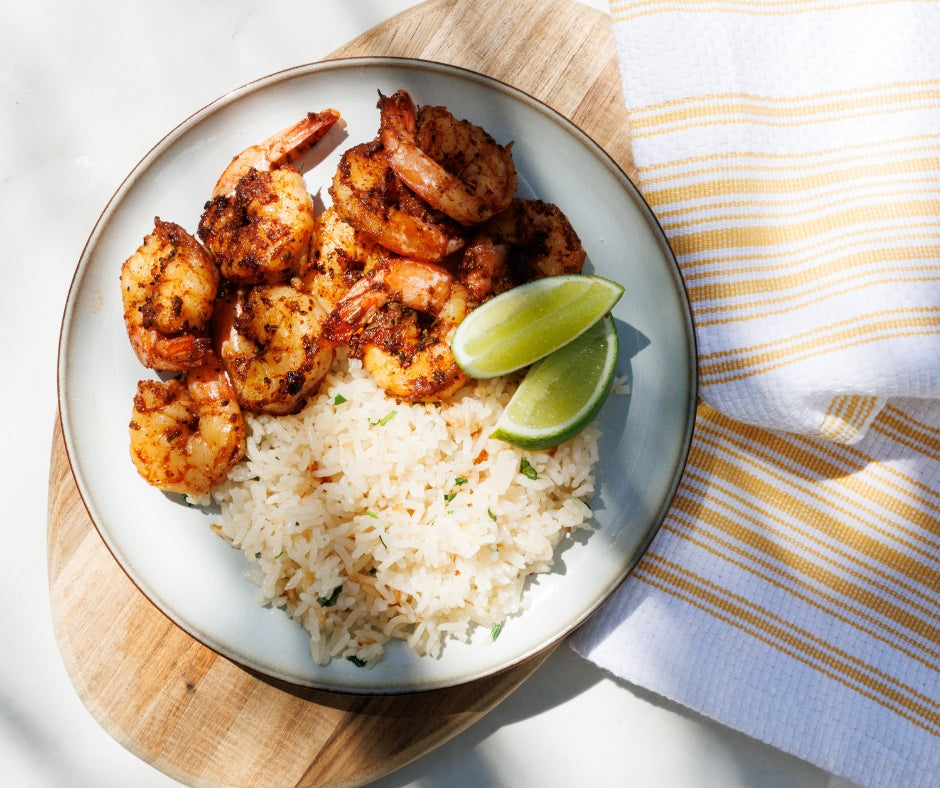 Caribbean Jerk Shrimp with Coconut Lime Rice