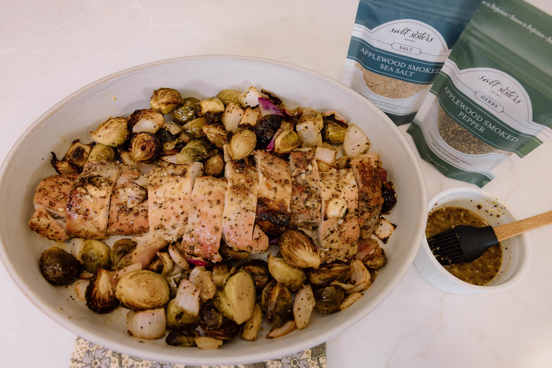 Sheet Pan Maple Dijon Pork Tenderloin with Applewood Smoked Pepper & Sea Salt