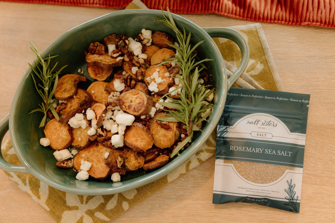 Roasted Sweet Potato Rounds with Rosemary Sea Salt