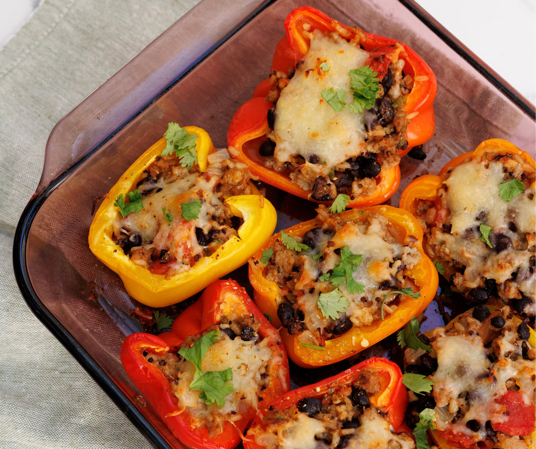 Turkey & Quinoa Stuffed Peppers